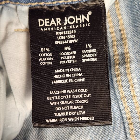 Dear John Denim Shorts Womens Size 29 Blue Medium Wash Stretch 5” Inseam EUC - Picture 14 of 15